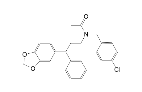 acetamide, N-[3-(1,3-benzodioxol-5-yl)-3-phenylpropyl]-N-[(4-chlorophenyl)methyl]-