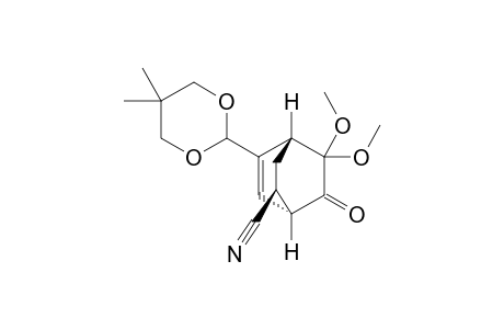 (1R*,2S*,4R*)-5-(5,5-Dimethyl-1,3-dioxan-2-yl)-8,8-dimethoxy-7-oxobicyclo[2.2.2]oct-5-ene-2-yl cyanide
