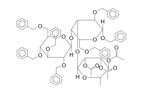 BENZYL 2,6-DI-O-BENZYL-3-O-(2,3,4-TRI-O-ACETYL-ALPHA-L-RHAMNOPYRANOSYL)-4-O-(2,3,4,6-TETRA-O-BENZYL-BETA-D-GLUCOPYRANOSYL)-BETA-D-GALACTOPYRANOSIDE