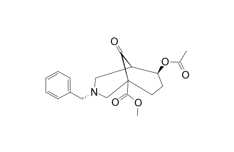 METHYL_6-ACETOXY-3-BENZYL-9-OXO-3-AZABICYCLO-[3.3.1]-NONANE-1-CARBOXYLATE;MAJOR_ISOMER