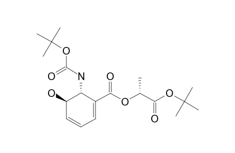 TERT.-BUTYL-(2'S,5R,6R)-(+)-2'-[6-TERT.-BUTOXYCARBONYLAMINO-5-HYDROXYCYCLOHEXA-1,3-DIENE-1-CARBONYLOXY]-PROPIONATE