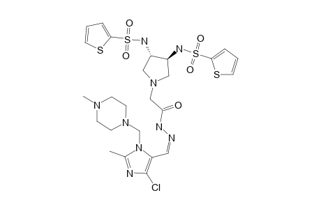 #16C;N,N'-[(3S,4S)-1-[2-[2-[[4-CHLORO-2-METHYL-1-4-METHYLPIPERAZIN-1-YL-METHYL)-1H-IMIDAZOL-5-YL]-METHYLENE]-HYDRAZINYL]-2-OXOETHYL]-PYRROLIDINE-3,4-DIYL]-BIS-