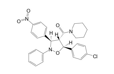 3RS-(3R*,4S*,5R*)-2-PHENYL-3-(4-NITROPHENYL)-5-(4-CHLOROPHENYL)-4-PIPERIDINYLOXO-ISOXAZOLIDINE