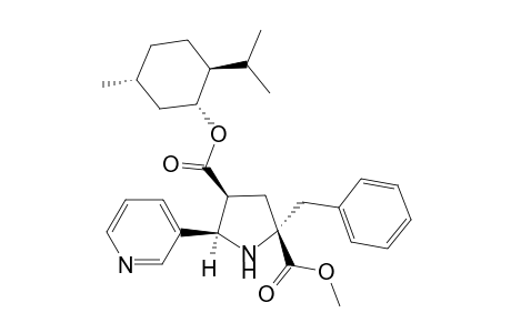 (1'R,2'S,5'R)-Menthyl r-2R-methoxycarbonyl-2-benzyl-c-5R-(3'-pyridyl)pyrrolidine-c-4S-carboxylate