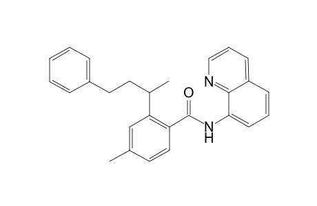 4-Methyl-2-(4-phenylbutan-2-yl)-N-(quinolin-8-yl)benzamide