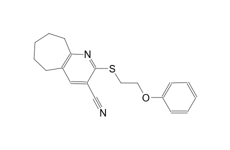 2-[(2-phenoxyethyl)sulfanyl]-6,7,8,9-tetrahydro-5H-cyclohepta[b]pyridine-3-carbonitrile