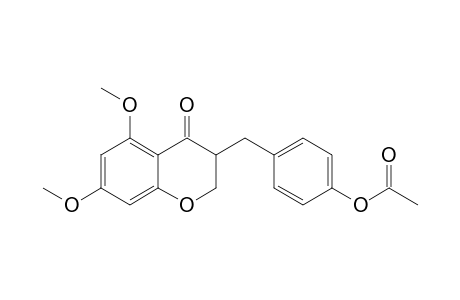 5,7-DIMETHOXY-3-(4-ACETOXYBENZYL)-CHROMAN-4-ONE