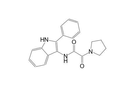1-pyrrolidineacetamide, alpha-oxo-N-(2-phenyl-1H-indol-3-yl)-