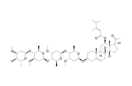 SIBIRIGENIN-3-O-ALPHA-L-CYMAROPYRANOSYL-(1->4)-BETA-D-OLEANDROPYRANOSYL-(1->4)-BETA-D-CYMAROPYRANOSYL-(1->4)-BETA-D-CYMAROPYRANOSIDE