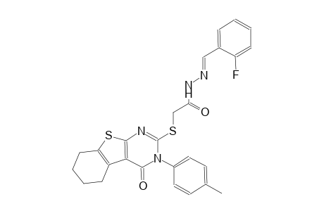 N'-[(E)-(2-fluorophenyl)methylidene]-2-{[3-(4-methylphenyl)-4-oxo-3,4,5,6,7,8-hexahydro[1]benzothieno[2,3-d]pyrimidin-2-yl]sulfanyl}acetohydrazide