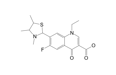 1,4-DIHYDRO-1-ETHYL-6-FLUORO-4-OXO-7-(3,4,5-TRIMETHYLTHIAZOLIDIN-2-YL)-QUINOLINE-3-CARBOXYLIC-ACID