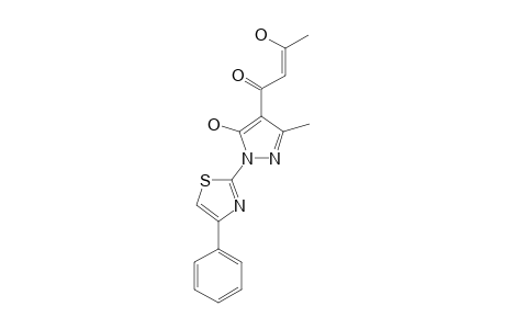 1-(4-PHENYL-2-THIAZOLYL)-3-METHYL-4-(ACETYLACETYL)-5-HYDROXYPYRAZOLE;ENOL-TAUTOMER
