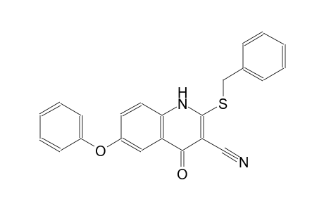 2-(benzylsulfanyl)-4-oxo-6-phenoxy-1,4-dihydro-3-quinolinecarbonitrile