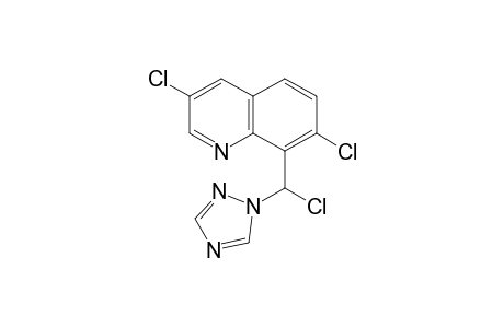 Quinoline, 3,7-dichloro-8-(chloro-1H-1,2,4-triazol-1-ylmethyl)-