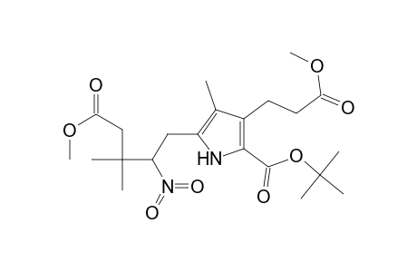 1H-Pyrrole-2-pentanoic acid, 5-[(1,1-dimethylethoxy)carbonyl]-4-(3-methoxy-3-oxopropyl)-.beta.,.beta.,3-trimethyl-.gamma.-nitro-, methyl ester, (.+-.)-