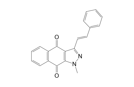1-Methyl-3-(3-phenylpropenyl)-1H-benzo[f]indazole-4,9-dione