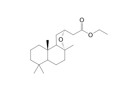 Ethyl 8.alpha.,12(.alpha. and .beta.)-epoxy-15,16-bisnorlabdan-14-oate