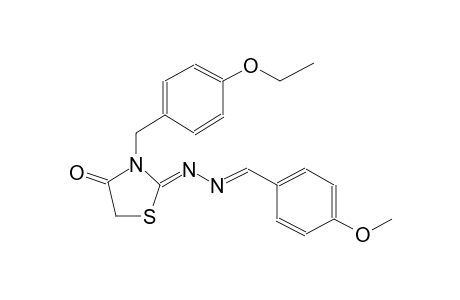 4-methoxybenzaldehyde [(2Z)-3-(4-ethoxybenzyl)-4-oxo-1,3-thiazolidin-2-ylidene]hydrazone