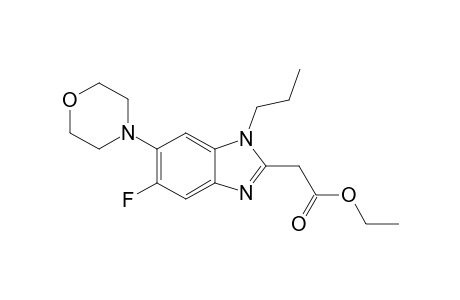 Ethyl 6-(morpholinyl)-5-fluoro-1-propyl-1H-benzimidazole-2-acetate
