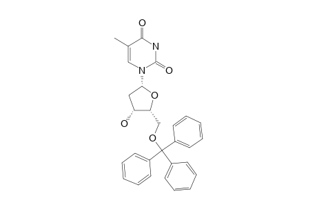 5'-O-Trityl-2'-deoxy-beta-D-lyxofuranosylthymine
