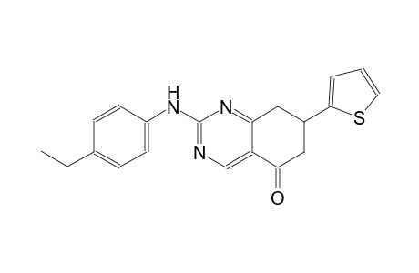 2-(4-ethylanilino)-7-(2-thienyl)-7,8-dihydro-5(6H)-quinazolinone