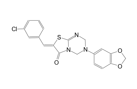 (7Z)-3-(1,3-benzodioxol-5-yl)-7-(3-chlorobenzylidene)-3,4-dihydro-2H-[1,3]thiazolo[3,2-a][1,3,5]triazin-6(7H)-one