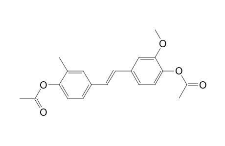 Phenol, 4-[2-[4-(acetyloxy)-3-methoxyphenyl]ethenyl]-2-methyl-, acetate