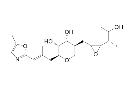 2H-Pyran-3,4-diol, tetrahydro-5-[[3-(2-hydroxy-1-methylpropyl)oxiranyl]methyl]-2-[2-methyl-3-(5-methyl-2-oxazolyl)-2-propenyl]-, [2S-[2.alpha.(E),3.beta.,4.beta.,5.alpha.[2R*,3R*(1R*,2R*)]]]-