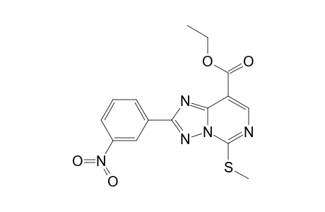Ethyl 5-(methylthio)-2-(m-nitrophenyl)[1,2,4]triazolo[1,5-c]pyrimidine-8-carboxylate