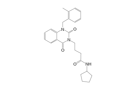 N-cyclopentyl-4-(1-(2-methylbenzyl)-2,4-dioxo-1,4-dihydro-3(2H)-quinazolinyl)butanamide