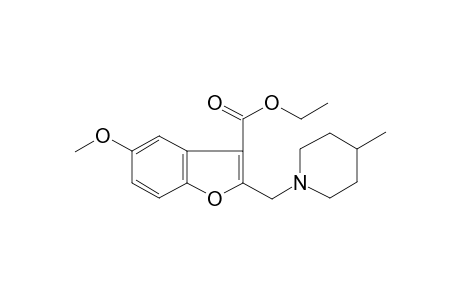 Ethyl 5-methoxy-2-[(4-methyl-1-piperidinyl)methyl]-1-benzofuran-3-carboxylate