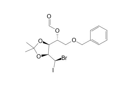 (5S)-1-O-Benzyl-5-bromo-5-deoxy-2-O-formyl-5-iodo-3,4-O-isopropylidene-D-arabinitol