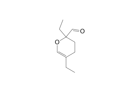 2,5-Diethyl-3,4-dihydro-2H-pyran-2-carboxaldehyde