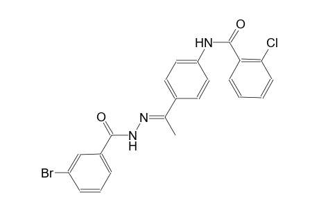 N-{4-[(1E)-N-(3-bromobenzoyl)ethanehydrazonoyl]phenyl}-2-chlorobenzamide