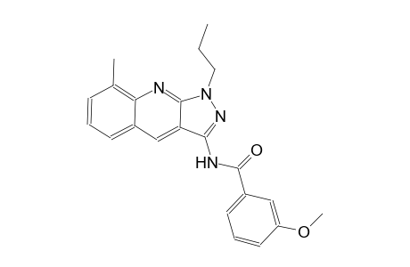 3-methoxy-N-(8-methyl-1-propyl-1H-pyrazolo[3,4-b]quinolin-3-yl)benzamide
