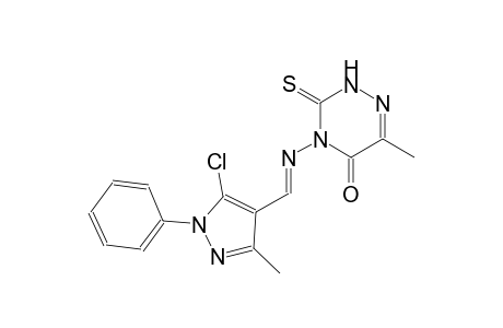 1,2,4-triazin-5(2H)-one, 4-[[(E)-(5-chloro-3-methyl-1-phenyl-1H-pyrazol-4-yl)methylidene]amino]-3,4-dihydro-6-methyl-3-thioxo-