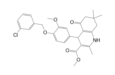 methyl 4-{4-[(3-chlorobenzyl)oxy]-3-methoxyphenyl}-2,7,7-trimethyl-5-oxo-1,4,5,6,7,8-hexahydro-3-quinolinecarboxylate
