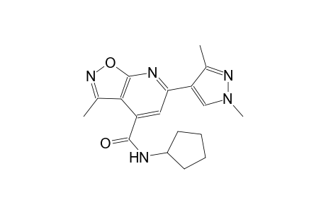 isoxazolo[5,4-b]pyridine-4-carboxamide, N-cyclopentyl-6-(1,3-dimethyl-1H-pyrazol-4-yl)-3-methyl-