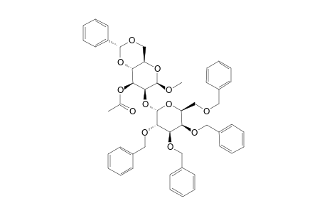 METHYL-3-O-ACETYL-4,6-O-BENZYLIDENE-2-O-(2,3,4,6-TETRA-O-BENZYL-ALPHA-D-GLUCOPYRANOSYL)-BETA-D-MANNOPYRANOSIDE