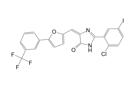 (5E)-2-(2-chloro-5-iodophenyl)-5-({5-[3-(trifluoromethyl)phenyl]-2-furyl}methylene)-3,5-dihydro-4H-imidazol-4-one