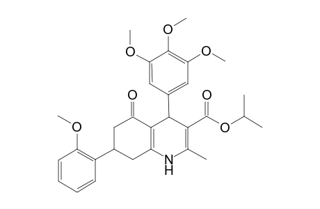 5-keto-7-(2-methoxyphenyl)-2-methyl-4-(3,4,5-trimethoxyphenyl)-4,6,7,8-tetrahydro-1H-quinoline-3-carboxylic acid isopropyl ester