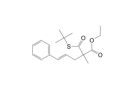 4-Pentenoic acid, 2-[[(1,1-dimethylethyl)thio]carbonyl]-2-methyl-5-phenyl-, ethyl ester