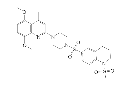 2-[4-(1-methanesulfonyl-1,2,3,4-tetrahydroquinoline-6-sulfonyl)piperazin-1-yl]-5,8-dimethoxy-4-methylquinoline