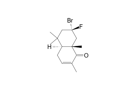 1(4H)-Naphthalenone, 7-bromo-7-fluoro-4a,5,6,7,8,8a-hexahydro-2,5,5,8a-tetramethyl-, [4aS-(4a.alpha.,7.beta.,8a.beta.)]-