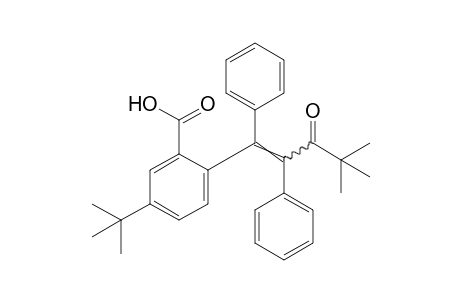 5-tert-butyl-2-(4,4-dimethyl-1,2-diphenyl-3-oxo-1-pentenyl)benzoic acid
