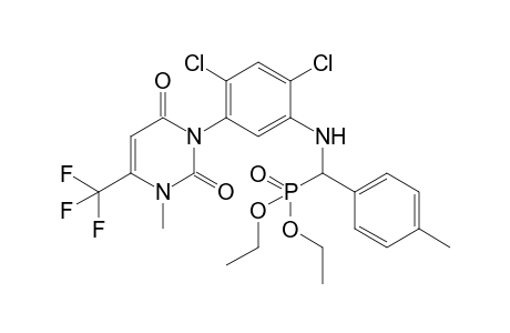 3-[2,4-dichloro-5-[[diethoxyphosphoryl(p-tolyl)methyl]amino]phenyl]-1-methyl-6-(trifluoromethyl)pyrimidine-2,4-dione