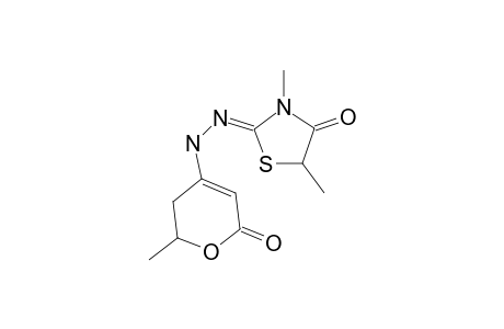 3,5-DIMETHYL-1,3-THIAZOLIDINE-2,4-DIONE-2-[(2-METHYL-6-OXO-3,6-DIHYDRO-2H-PYRAN-4-YL)-HYDRAZONE]