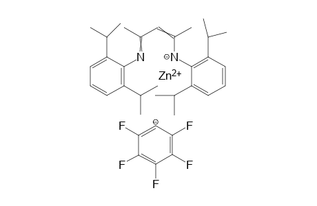 zinc(II) (2,6-diisopropylphenyl)(4-((2,6-diisopropylphenyl)imino)pent-2-en-2-yl)amide perfluorobenzen-1-ide