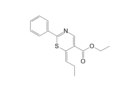 (E)-6-n-Propylidene-6H-5-ethoxycarbonyl-2-phenyl-1,3-thiazine