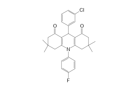 9-(3-Chlorophenyl)-10-(4-fluorophenyl)-3,3,6,6-tetramethyl-4,5,7,9-tetrahydro-2H-acridine-1,8-dione